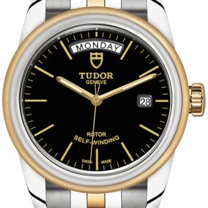 Tudor M56003-0007 Glamour Day-Date Svart/18 karat gult guld Ø39 mm