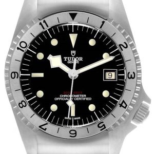 Tudor M70150-0001 Black Bay P01 Svart/Läder Ø42 mm