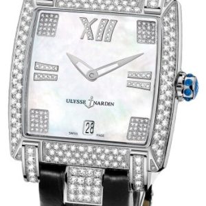 Ulysse Nardin Damklocka 130-91AC-301 Ladies Caprice Vit/Läder Ø34 mm