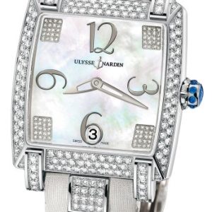 Ulysse Nardin Damklocka 130-91AC-601 Ladies Caprice Vit/Textil Ø34 mm