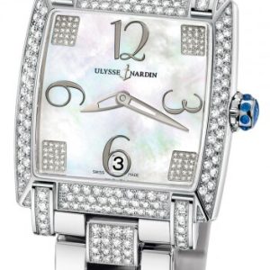 Ulysse Nardin Damklocka 130-91AC-8C-601 Ladies Caprice Vit/18 karat