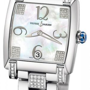 Ulysse Nardin Damklocka 130-91C-8C-601 Ladies Caprice Vit/18 karat