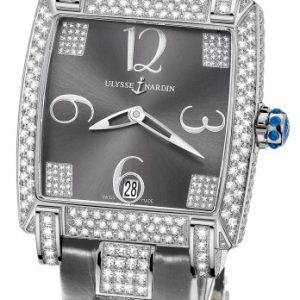 Ulysse Nardin Damklocka 130-91FC-609 Ladies Caprice Grå/Läder Ø34