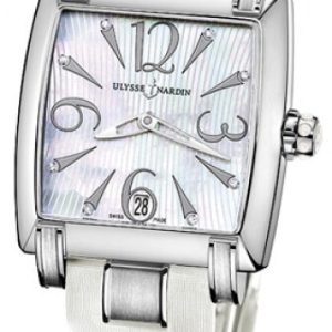 Ulysse Nardin Damklocka 133-91-691 Ladies Caprice Vit/Textil Ø34 mm