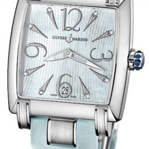 Ulysse Nardin Damklocka 133-91-693 Ladies Caprice Vit/Textil Ø34 mm