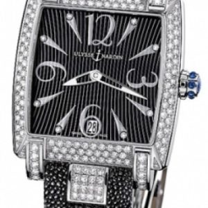 Ulysse Nardin Damklocka 133-91AC-06-02 Ladies Caprice Svart/Läder