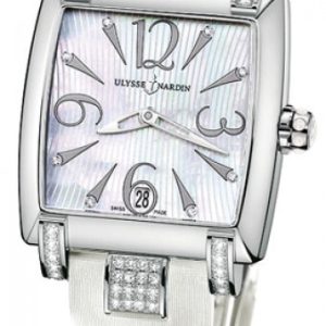 Ulysse Nardin Damklocka 133-91C-691 Ladies Caprice Vit/Textil Ø34 mm