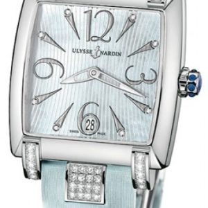 Ulysse Nardin Damklocka 133-91C-693 Ladies Caprice Vit/Textil Ø34 mm