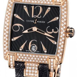 Ulysse Nardin Damklocka 136-91AC-06-02 Ladies Caprice Svart/Läder