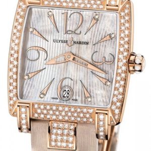 Ulysse Nardin Damklocka 136-91AC-695 Ladies Caprice Vit/Textil Ø34 mm