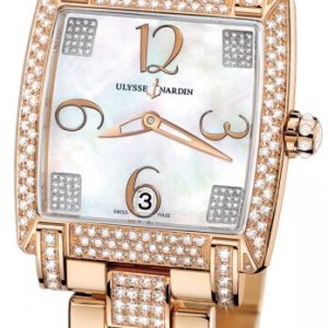 Ulysse Nardin Damklocka 136-91AC-8C-601 Ladies Caprice Vit/18 karat