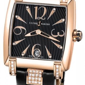 Ulysse Nardin Damklocka 136-91C-06-02 Ladies Caprice Svart/Läder