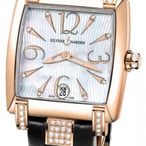 Ulysse Nardin Damklocka 136-91C-301 Ladies Caprice Vit/Läder Ø34 mm