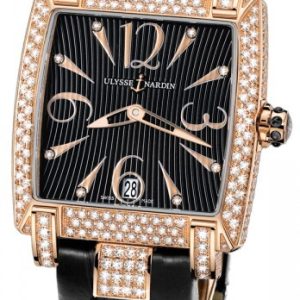 Ulysse Nardin Damklocka 136-91FC-06-02 Ladies Caprice Svart/Läder