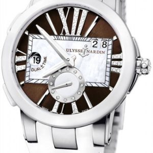 Ulysse Nardin Damklocka 243-10-3-30-05 Ladies Executive Brun/Gummi