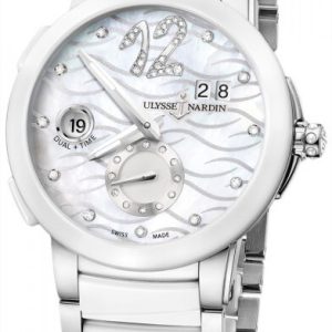 Ulysse Nardin Damklocka 243-10-7-691 Ladies Executive Vit/Stål Ø40