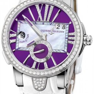 Ulysse Nardin Damklocka 243-10B-30-07 Ladies Executive Lila/Läder