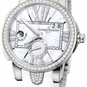 Ulysse Nardin Damklocka 243-10B-3C-391 Ladies Executive Vit/Läder