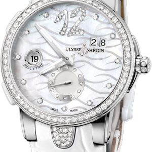 Ulysse Nardin Damklocka 243-10B-3C-691 Dual Time Executive Lady Gummi