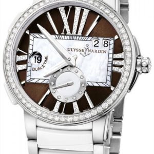 Ulysse Nardin Damklocka 243-10B-7-30-05 Ladies Executive Brun/Stål