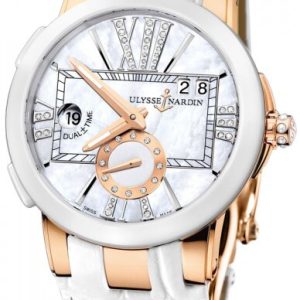 Ulysse Nardin Damklocka 246-10-391 Ladies Executive Vit/Läder Ø40 mm