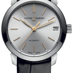 Ulysse Nardin Damklocka 8103-116-2-91 Classico Silverfärgad/Läder