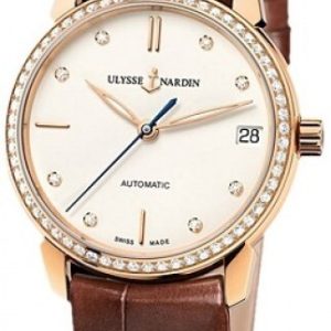 Ulysse Nardin Damklocka 8106-116B-2-990 Classico Vit/Läder Ø31 mm