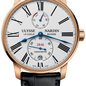 Ulysse Nardin Herrklocka 1182-310-40 Marine Collection Vit/Läder