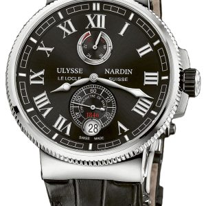 Ulysse Nardin Herrklocka 1183-126-42 Marine Collection Svart/Läder