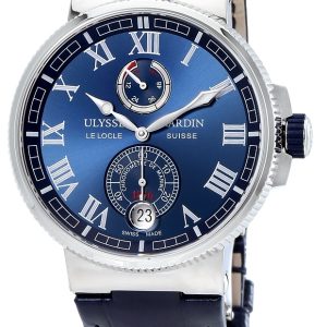 Ulysse Nardin Herrklocka 1183-126-43 Marine Collection Blå/Läder