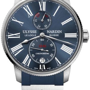 Ulysse Nardin Herrklocka 1183-310-3-43 Marine Torpilleur Blå/Gummi