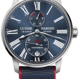 Ulysse Nardin Herrklocka 1183-310-3A-0A Marine Torpilleur Blå/Läder