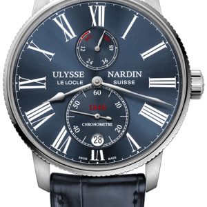 Ulysse Nardin Herrklocka 1183-310-43 Marine Collection Blå/Läder