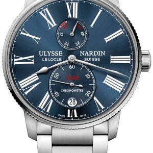 Ulysse Nardin Herrklocka 1183-310-7M-43 Marine Collection Blå/Stål