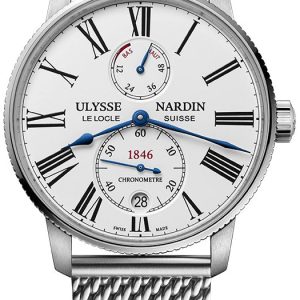 Ulysse Nardin Herrklocka 1183-310-7MIL-40 Marine Torpilleur Vit/Stål