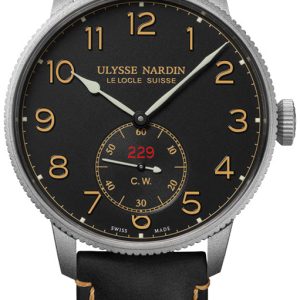 Ulysse Nardin Herrklocka 1183-320LE-62 Marine Collection Svart/Läder