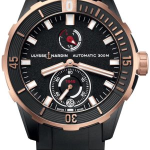 Ulysse Nardin Herrklocka 1185-170-3-BLACK Diver Svart/Gummi Ø44 mm