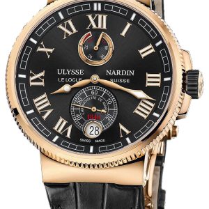 Ulysse Nardin Herrklocka 1186-126-42 Marine Collection Svart/Läder