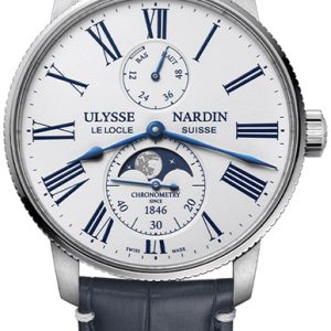 Ulysse Nardin Herrklocka 1193-310LE-0A-175-1A Torpilleur Vit/Läder