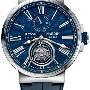 Ulysse Nardin Herrklocka 1283-181-E3 Marine Collection Blå/Läder