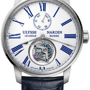 Ulysse Nardin Herrklocka 1283-310-0AE-1A Marine Torpilleur Vit/Läder