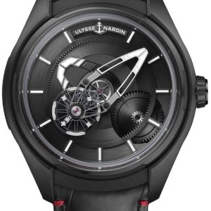 Ulysse Nardin Herrklocka 2303-270-BLACK Freak X Svart/Läder Ø43 mm