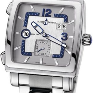 Ulysse Nardin Herrklocka 243-92-7M-601 Dual Time Silverfärgad/Stål