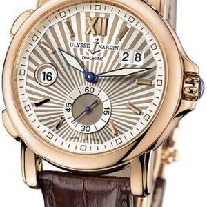 Ulysse Nardin Herrklocka 246-55-30 Dual Time Silverfärgad/Läder