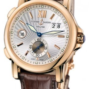 Ulysse Nardin Herrklocka 246-55-31 Dual Time Silverfärgad/Läder