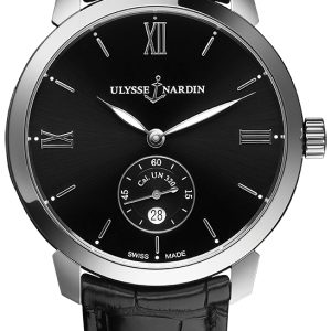 Ulysse Nardin Herrklocka 3203-136-2-32 Classico Svart/Läder Ø40 mm