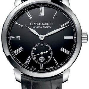 Ulysse Nardin Herrklocka 3203-136-2-E2 Classico Svart/Läder Ø40 mm