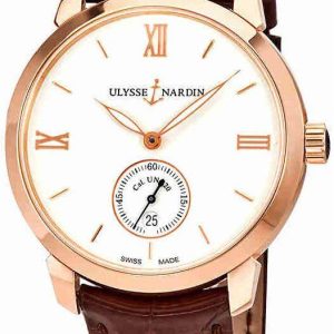 Ulysse Nardin Herrklocka 3206-136-2-31 Classico Vit/Läder Ø40 mm