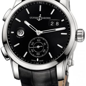 Ulysse Nardin Herrklocka 3343-126-92 Dual Time Svart/Läder Ø42 mm