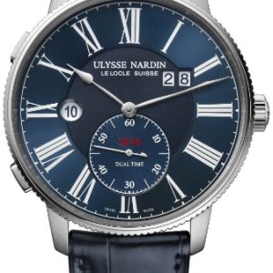 Ulysse Nardin Herrklocka 3343-320-3A-1A Marine Torpilleur Blå/Läder